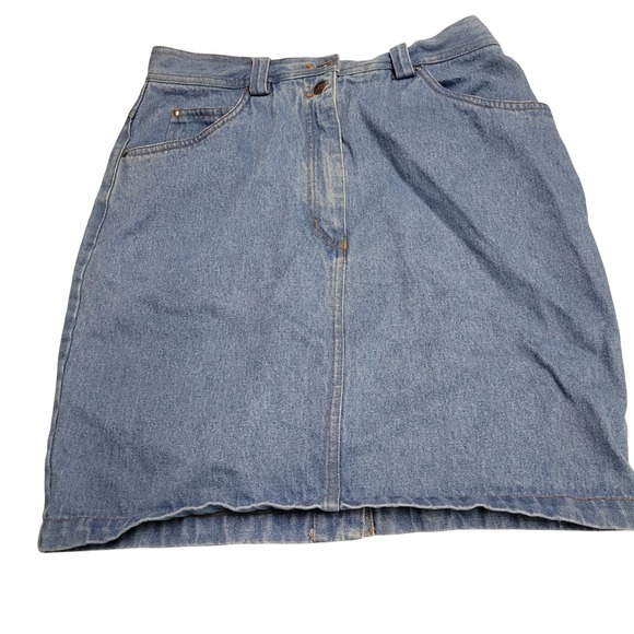 Together Pants - Together Vintage Blue Denim Jean Skort Butterfly Embroidery Womens 10